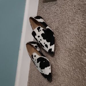 Cow print flats size 7